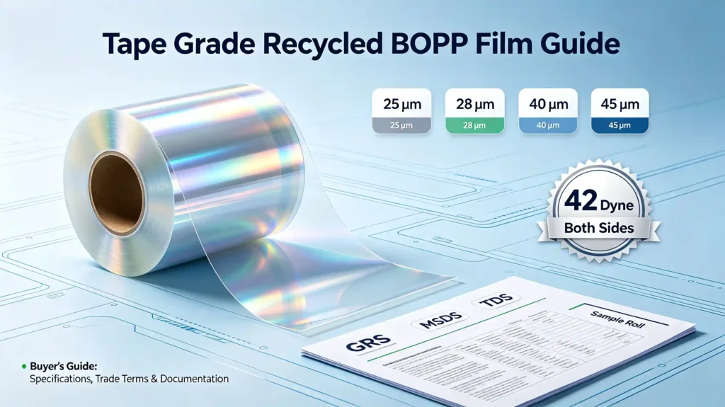 Tape Grade Recycled BOPP Film: Specifications, CFR Terms & GRS Certification Guide